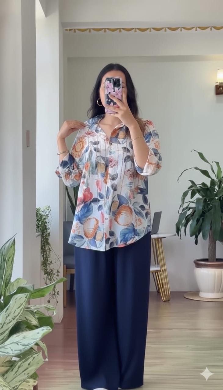 Floral Coord Set -Blue