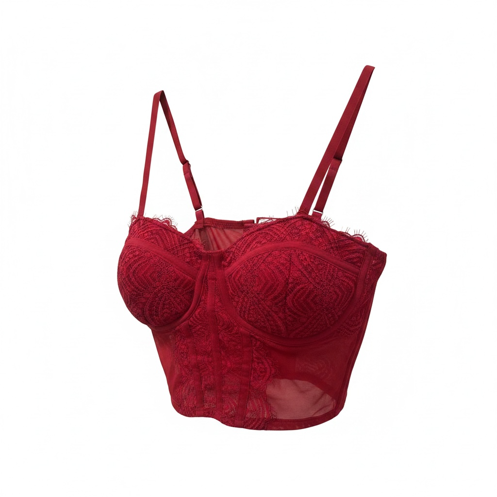Red Lace Corset Top 