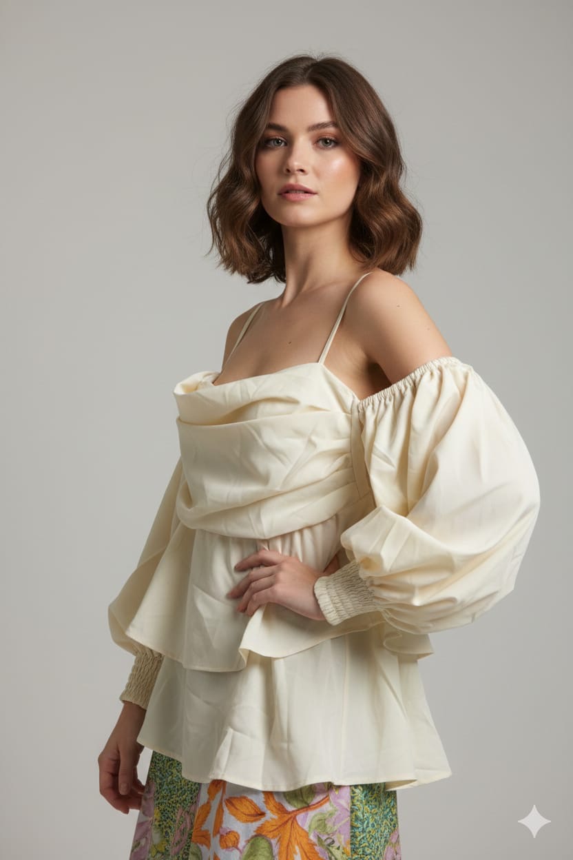 Ivory Bloom Top