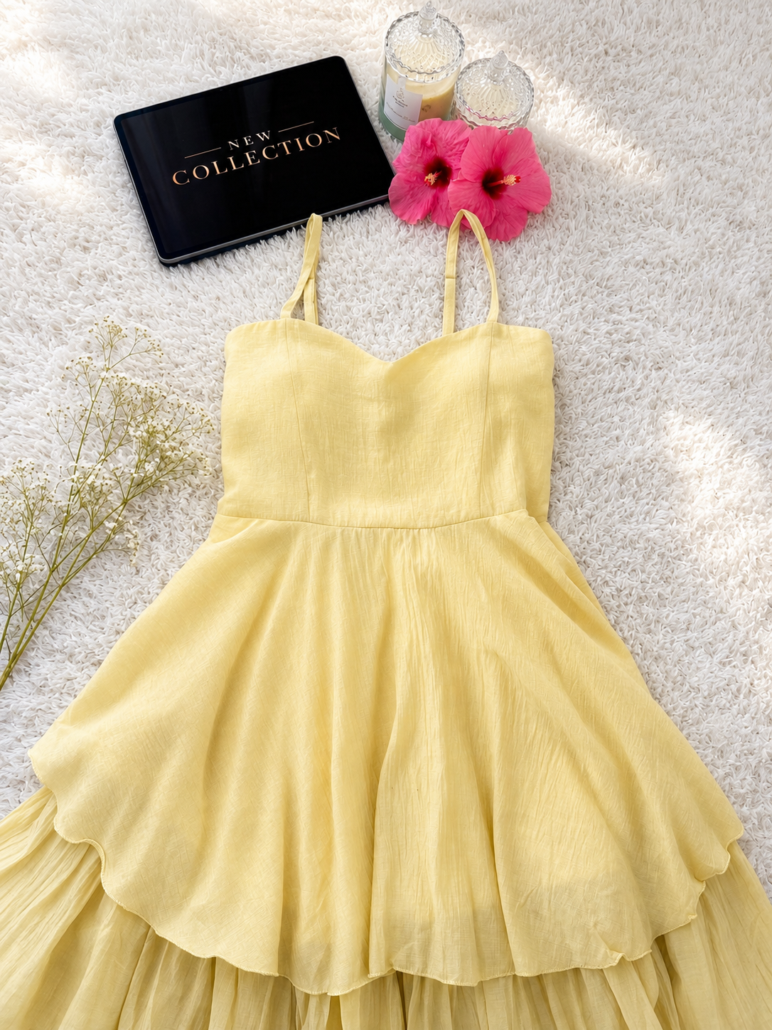 Yellow Tiered Dress